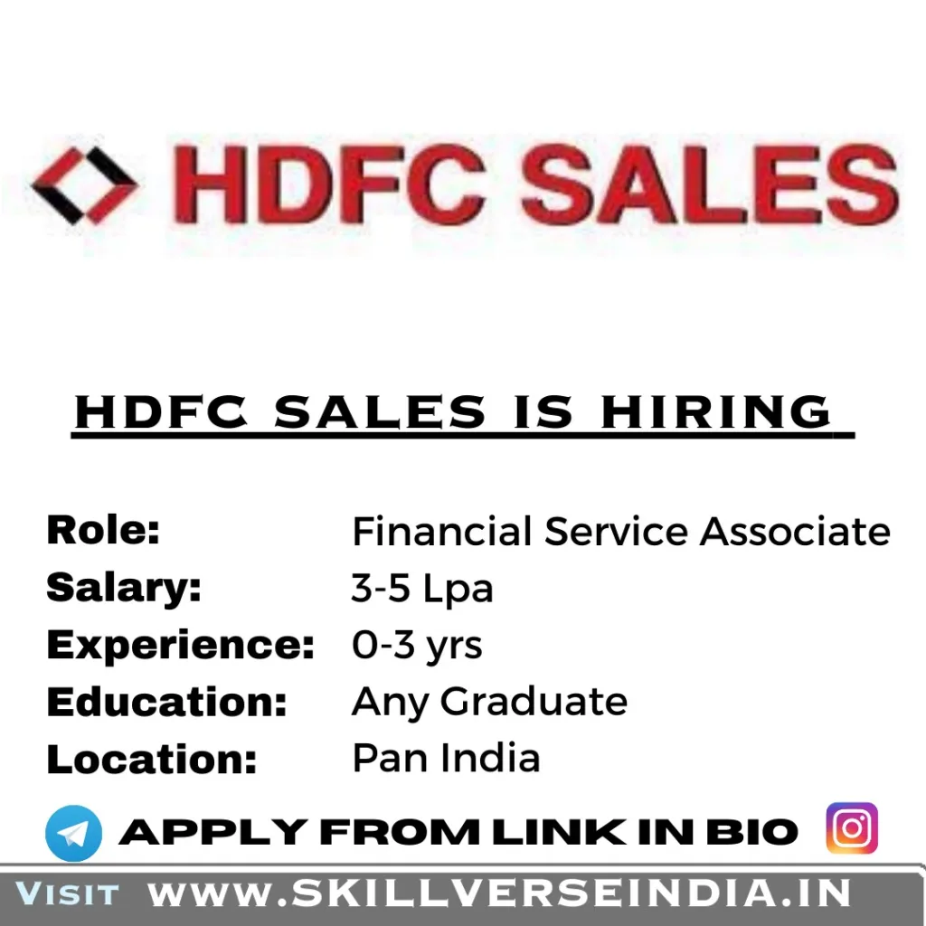 HDFC Sales Mega Off-Campus Drive 2023: Financial Service Associate Role 5 HDFC Sales Mega Off-Campus Drive 2023: Financial Service Associate Role